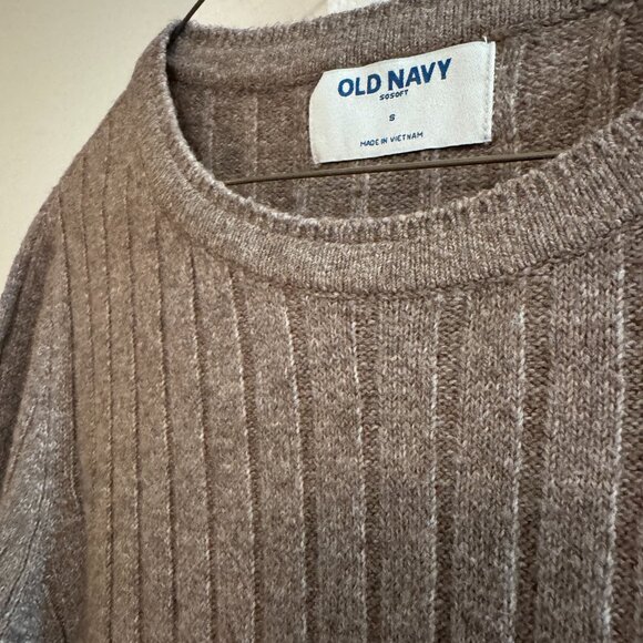 Old Navy SoSoft Midi Sweater Dress in Brown Tan - Picture 3 of 3